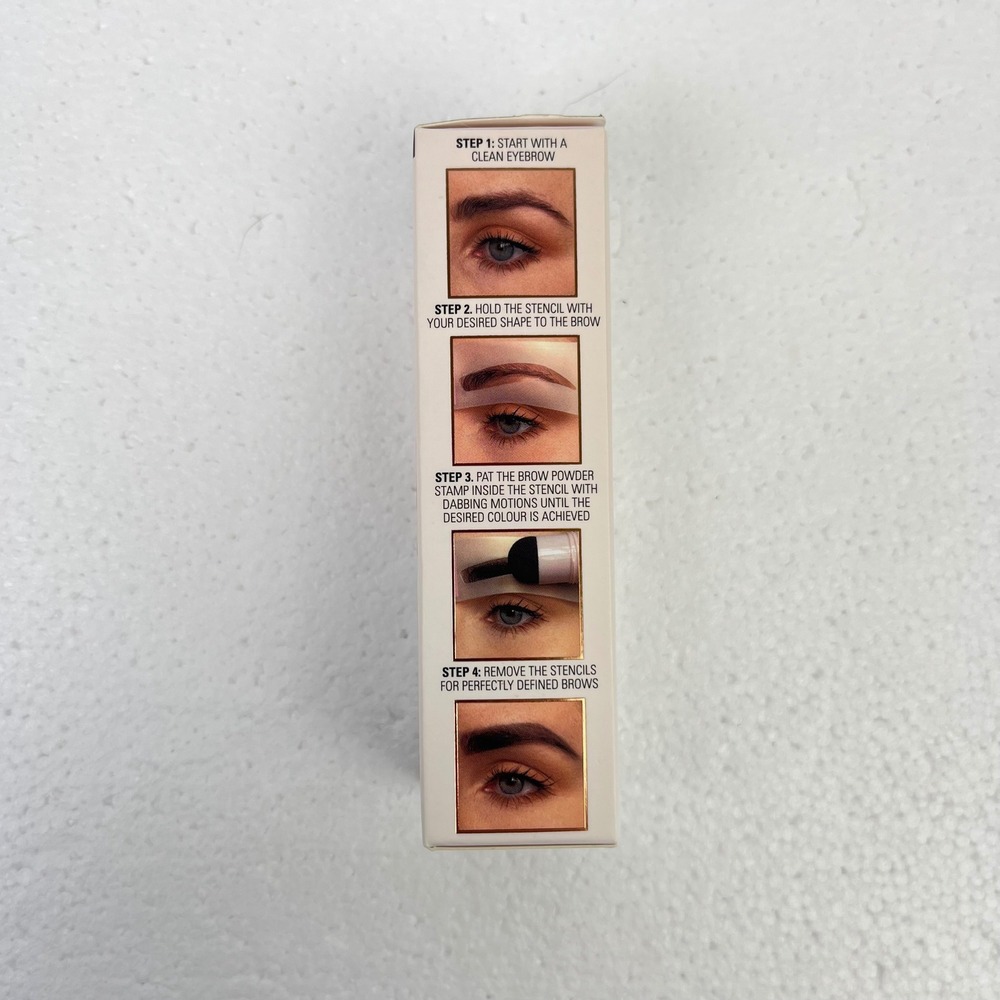 Makeup Revolution London Brow Powder Stamp & Stencil Kit Medium Brown New In Box - Picture 5 of 6